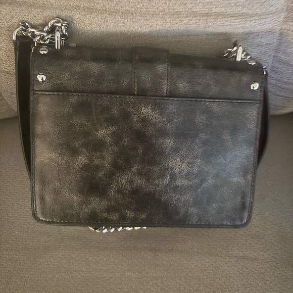 NEW AUTHENTIC Michael Kors Greenwich Black Studded Flap Crossbody Bag. - Picture 4 of 9